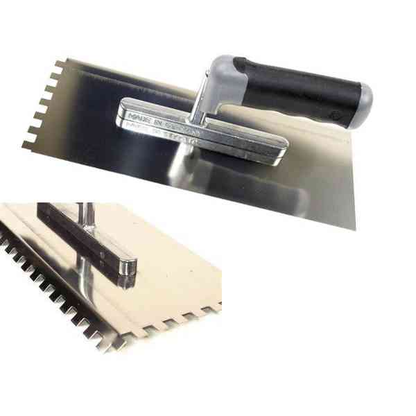 Hufa frattazzo dentato inox 280x130 mm dente 10x10