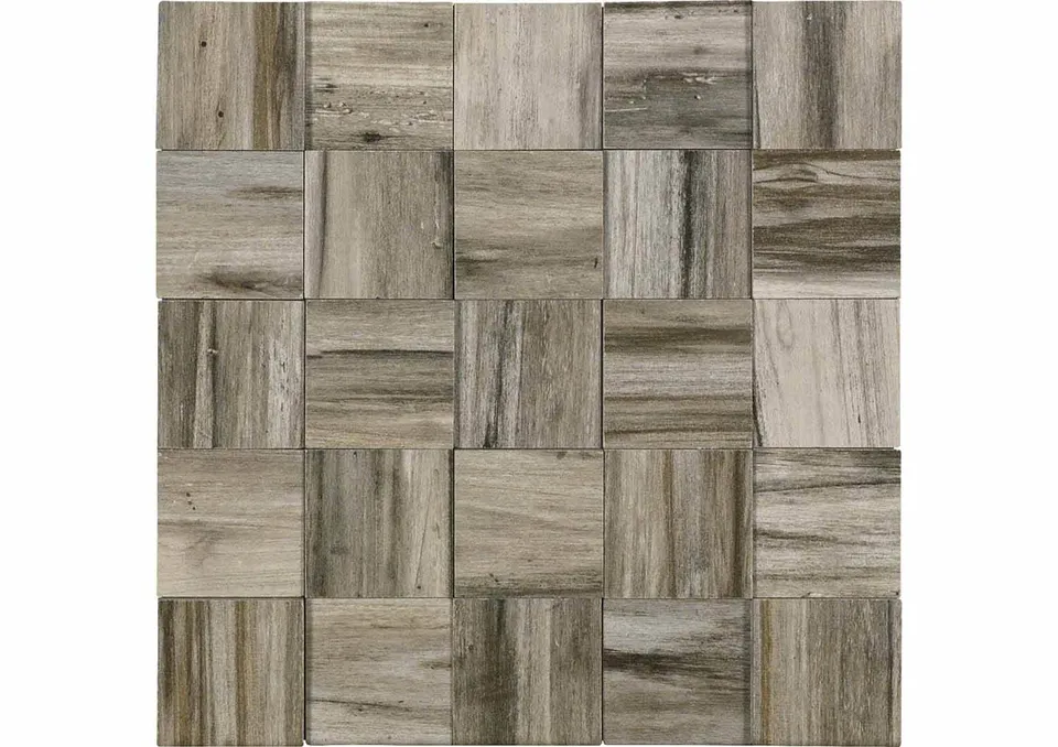 Roca Piezas Malla Royal Grey mosaico grigio legno