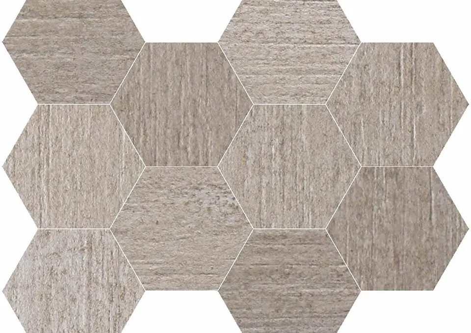 Roca Tiles Malla Hexágono Beige mosaico esagonale