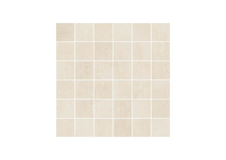 Roca Tiles Downtown Blanco mosaico bianco cemento