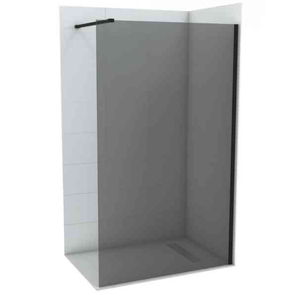 Monte Dark Parete Doccia Walk-In 100x200 Vetro Grigio 8 mm