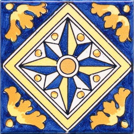 Ceramica Pinto Barocco Vietri VP14062 piastrella maiolica decoro mano