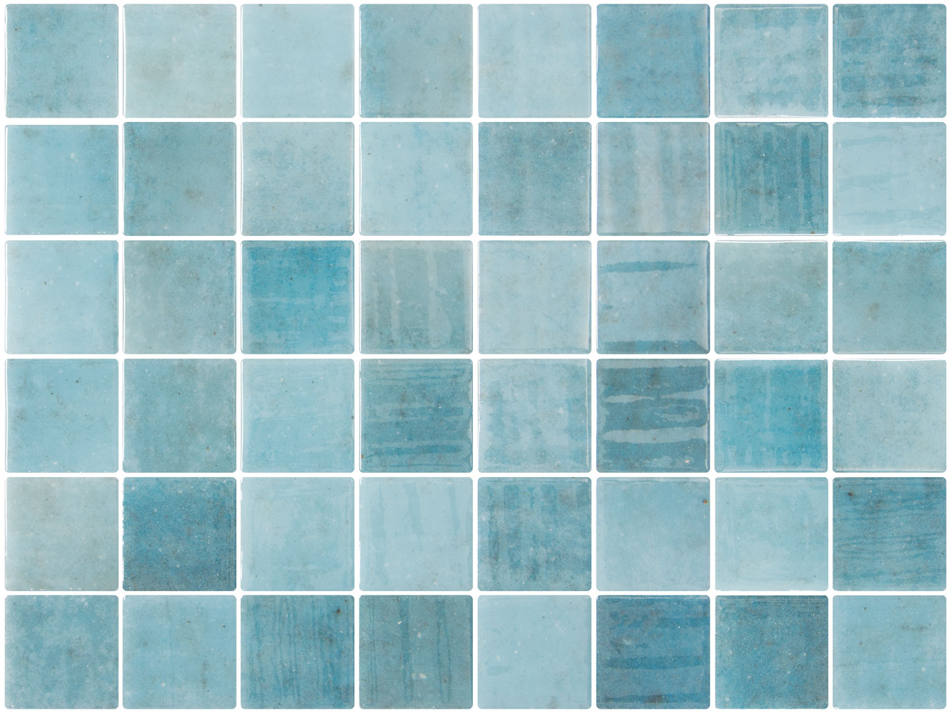 SQ Mosaic Essence Fifty Calm mosaico piscina blu 50x50