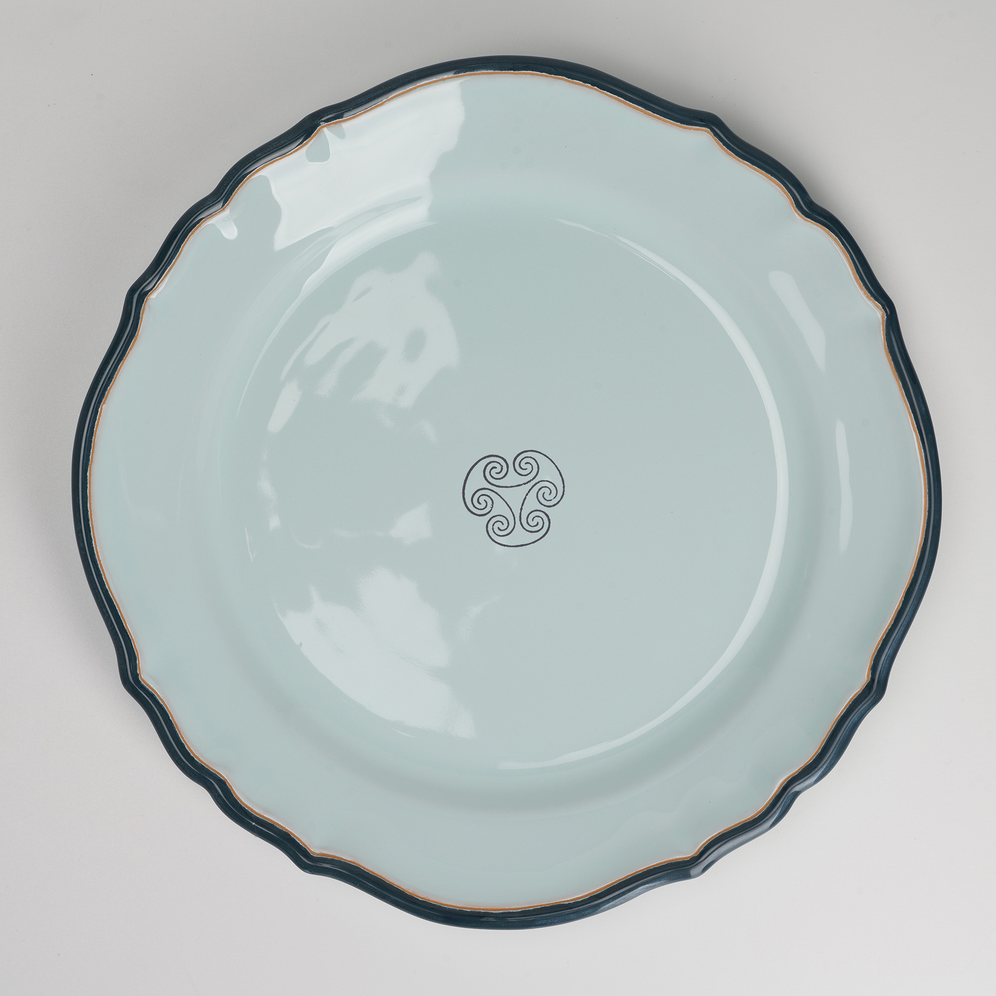 Cerasarda Arte Tavola Monogram segnaposto Celeste Velato