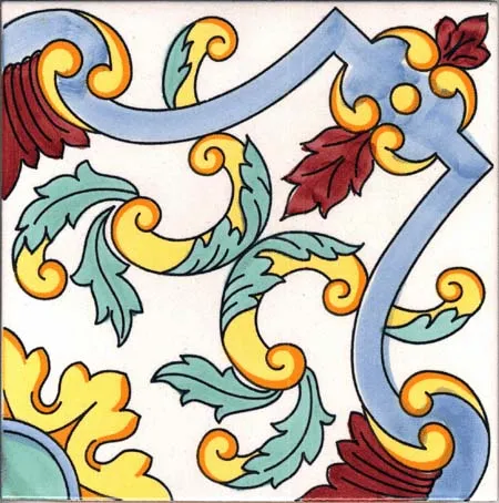 Ceramica Pinto Pennellato VP1984 piastrella maiolica decorata a mano