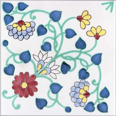 Ceramica Pinto Antico Vietri Decorato VP18021 piastrella maiolica a mano