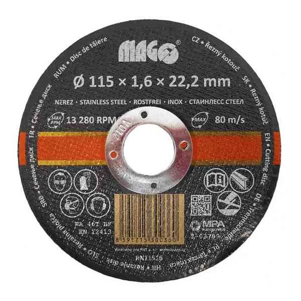 Magg 115x1,6x22 disco da taglio inox 5 pezzi acciaio