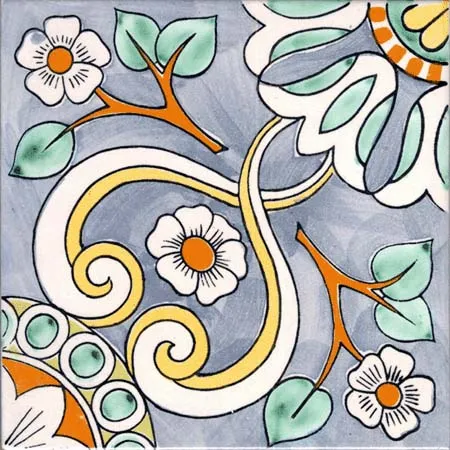 Ceramica Pinto Antico Vietri Stampato VP46 piastrella mano