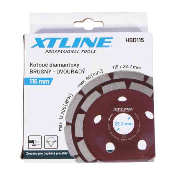 XTline HBD125 Disco Diamantato 125x5x22,2 mm Doppia Corona