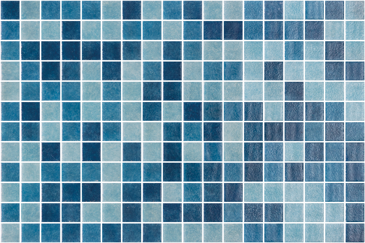 SQ Mosaic Genuine Orbic mosaico blu sfumato lucido