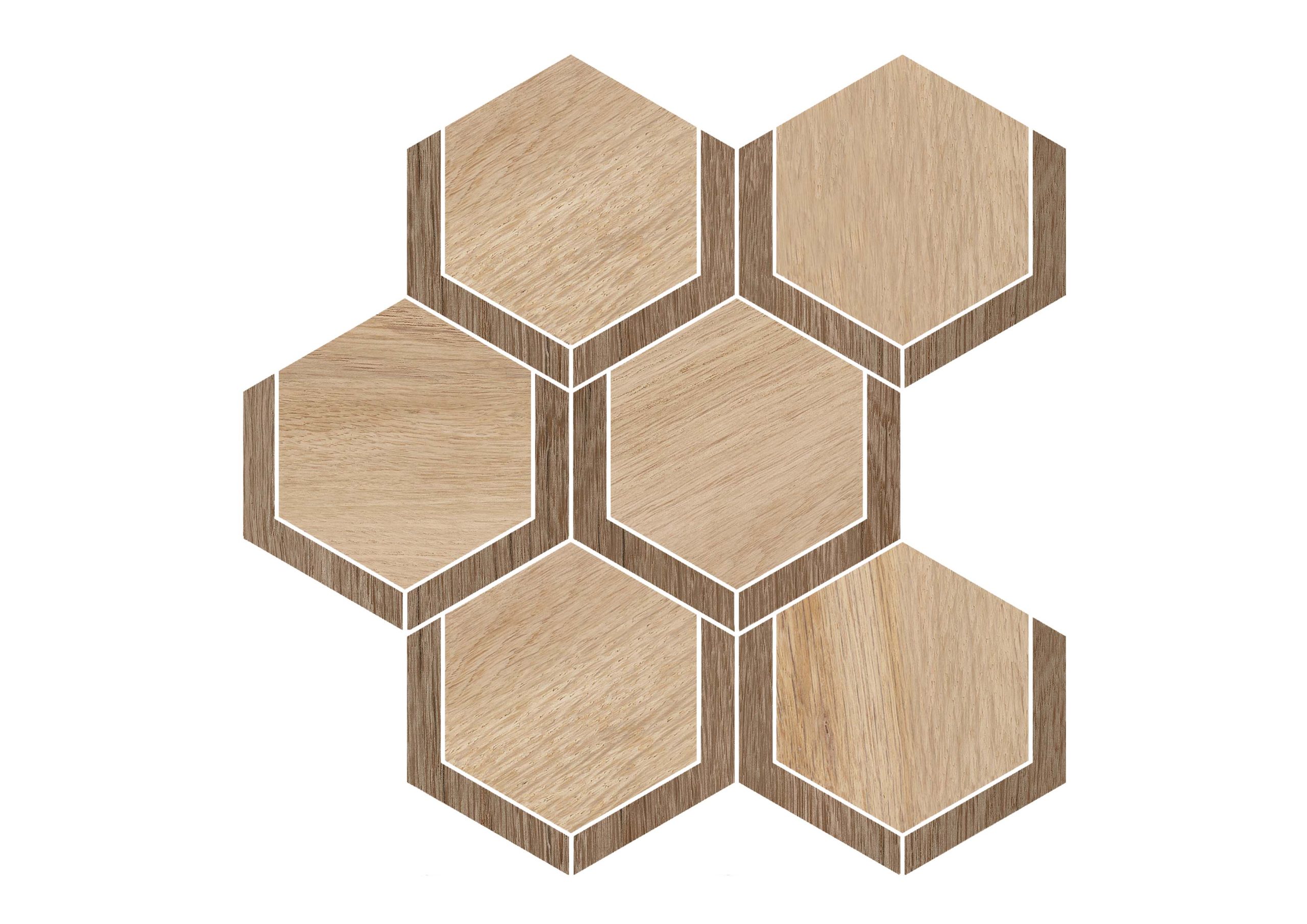 Roca Morea Marquet mosaico effetto legno opaco