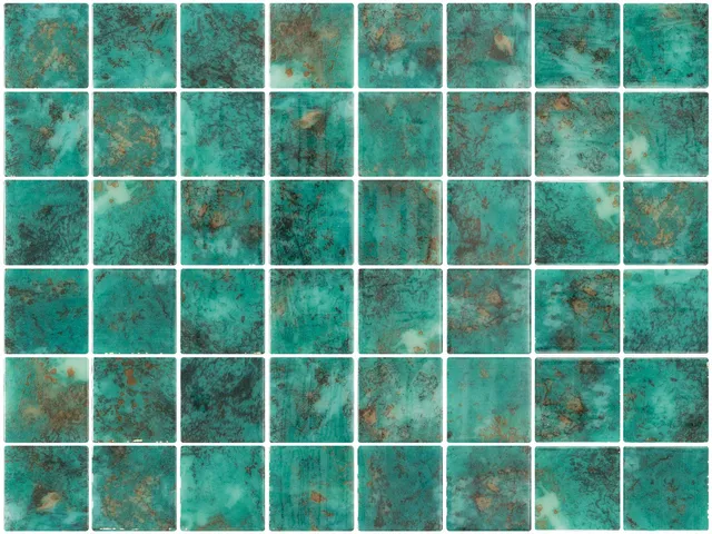 SQ Mosaic Identity Fifty Brigit mosaico verde lucido