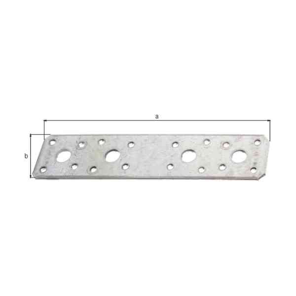 GAH Alberts piastra giunzione 180x40x3 mm zincata