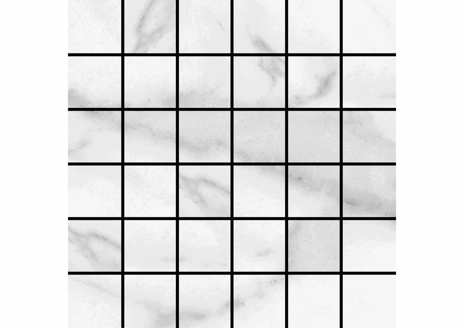 Roca Tiles Thinbig Malla Natural mosaico marmo bianco