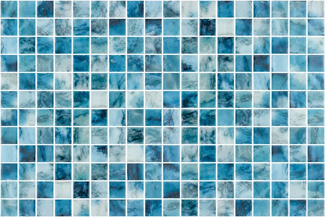 SQ Mosaic Identity Atai Lum mosaico azzurro lucido luminescente