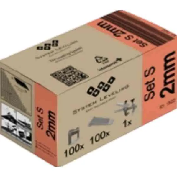 System Leveling Set S Kit Livellamento 2,0 mm 100+100+1