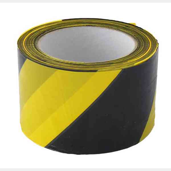 Nastro segnaletico nero/giallo 70 mm x 200 m