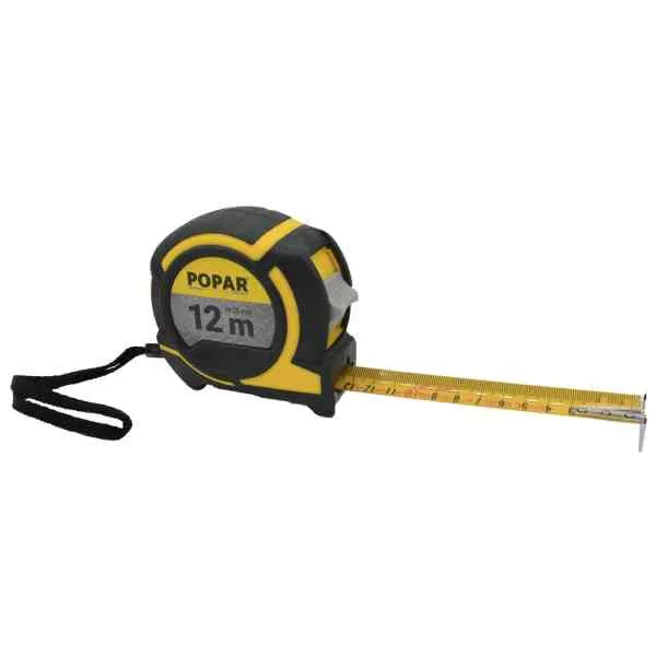 Popar metro a nastro 12 m x 25 mm gommato antiscivolo