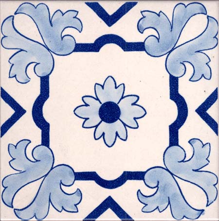 Ceramica Pinto Antico Vietri Stampato VP16 piastrella maiolica