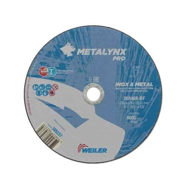 Weiler Metalynx 230 disco taglio acciaio 230 mm
