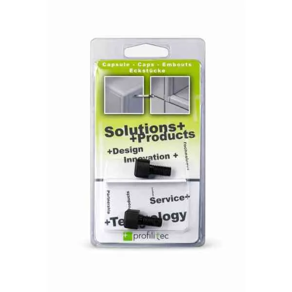 Profilitec SquareJolly tappo H10 mm nero opaco 2 pezzi