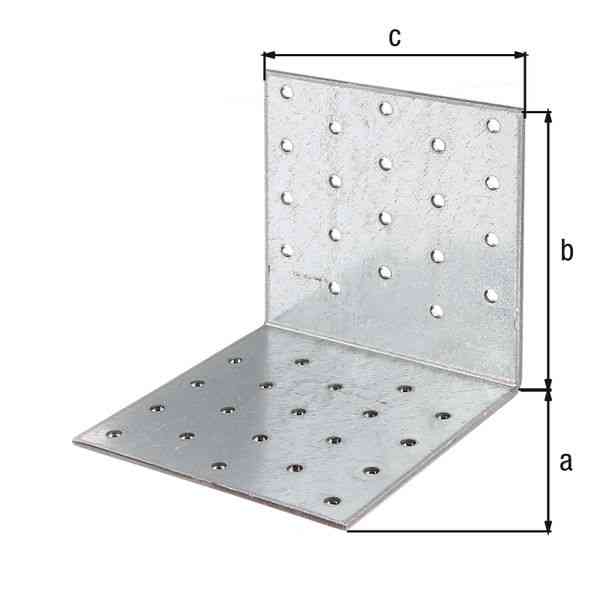 GAH Alberts Piastra angolare 100x100x100 mm acciaio
