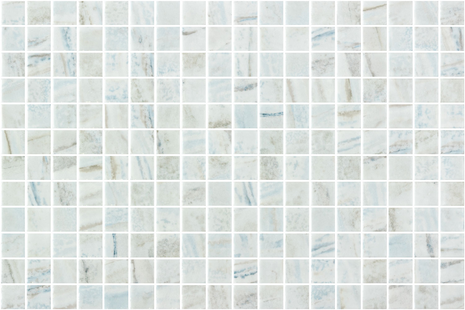 SQ Mosaic Identity Doga mosaico bianco lucido pennellate
