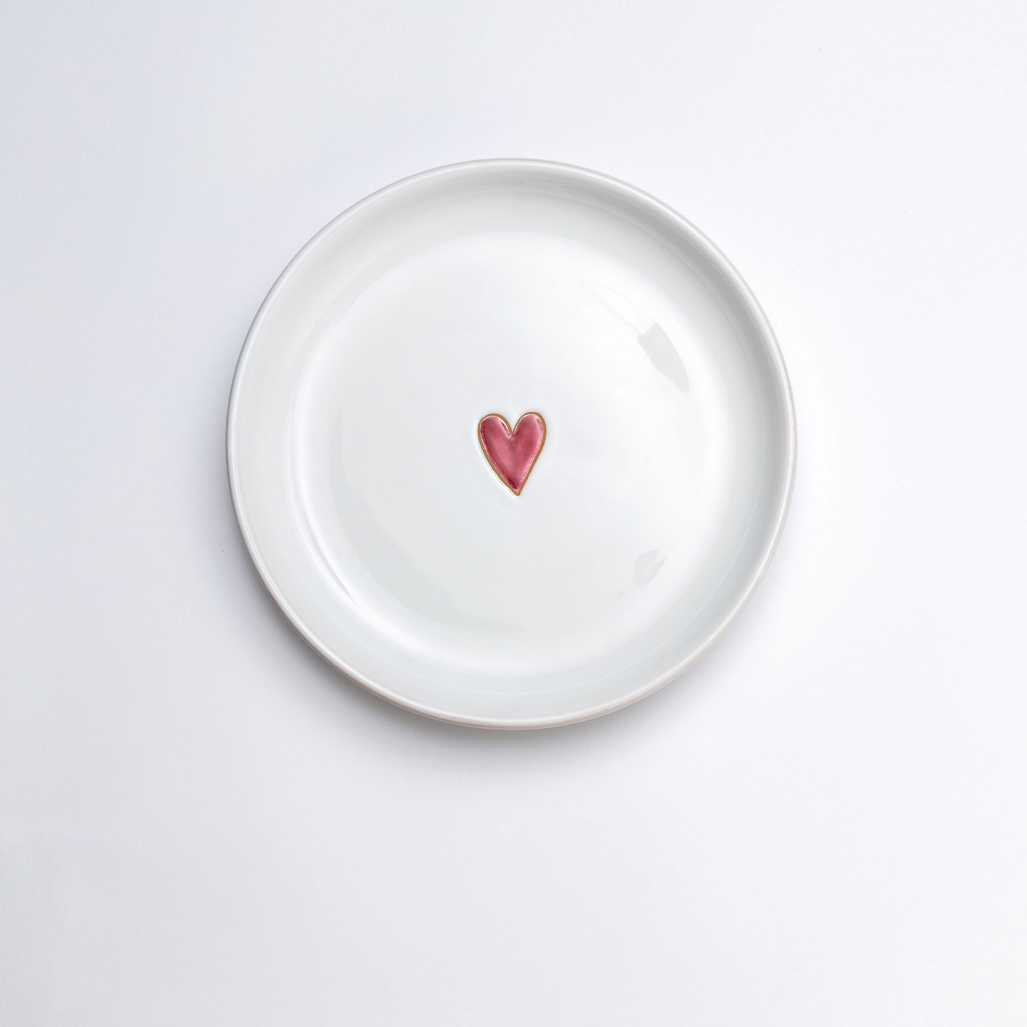 Cerasarda Arte Tavola Cuore piatto fondo 22,5 cm ceramica