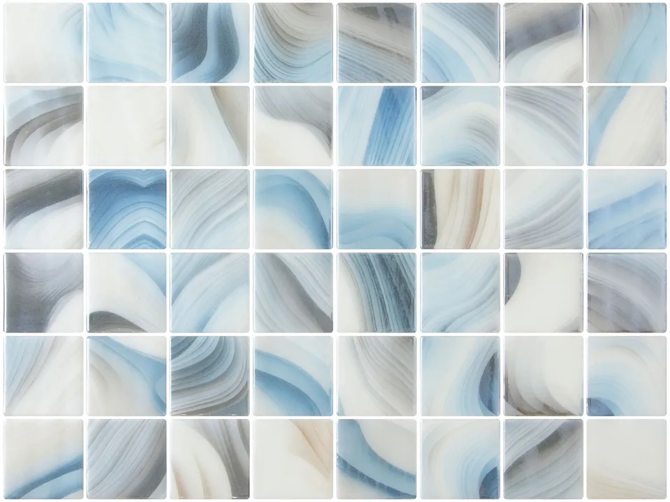 SQ Mosaic Bay Glam Fifty Isar Glam mosaico blu grigio