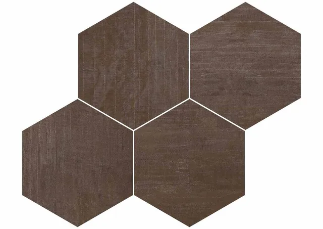Roca Metal Malla Hexagono mosaico ossido effetto metallo