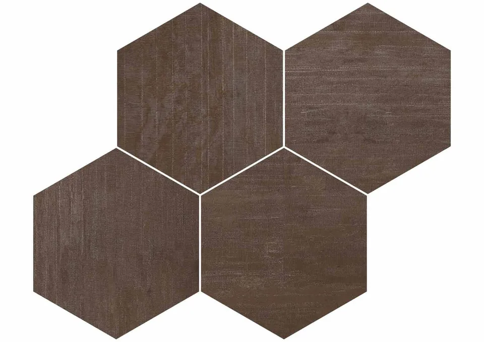 Roca Metal Malla Hexagono mosaico ossido effetto metallo