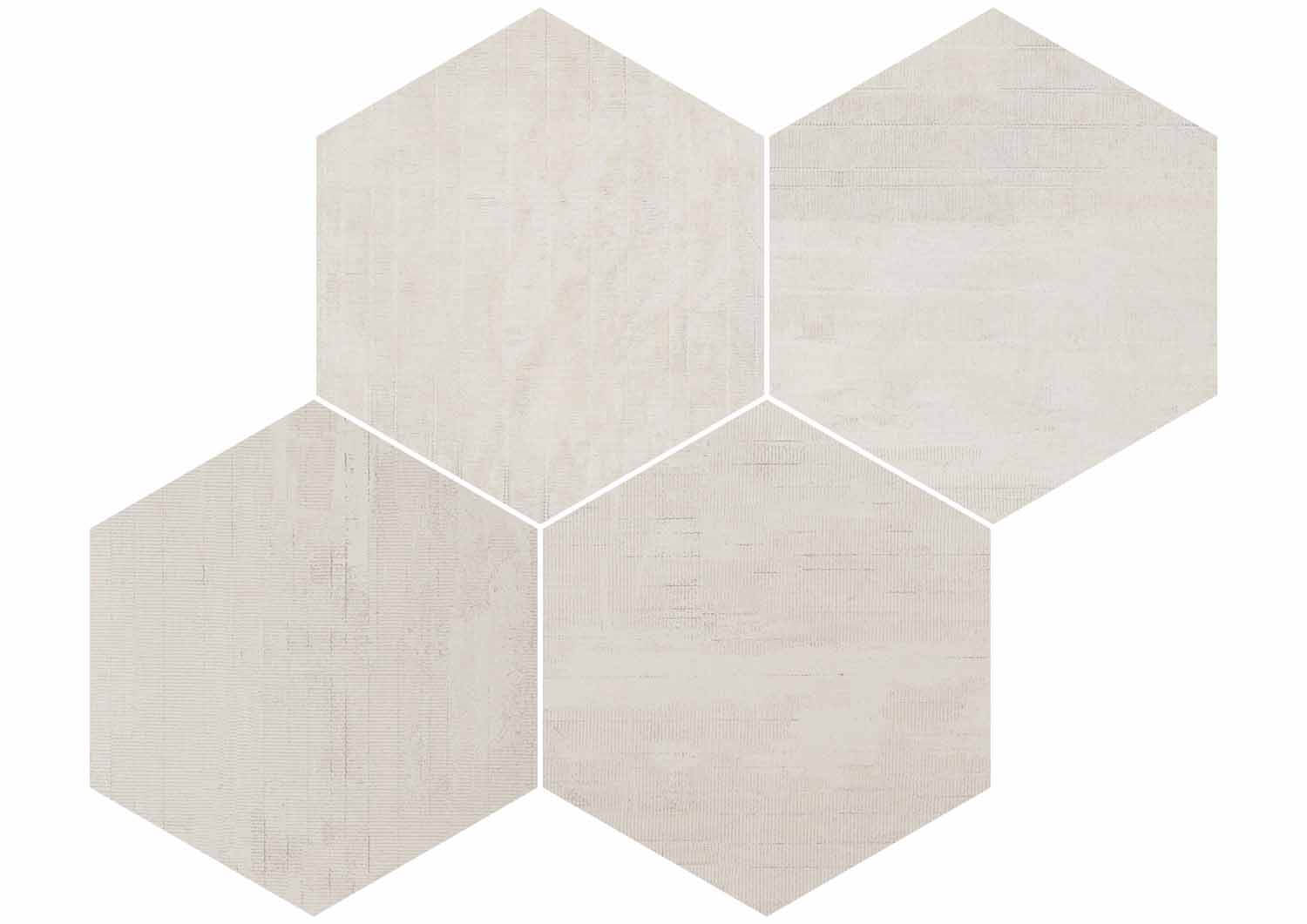 Roca Piezas complementarias Malla Hexagono Beige mosaico beige