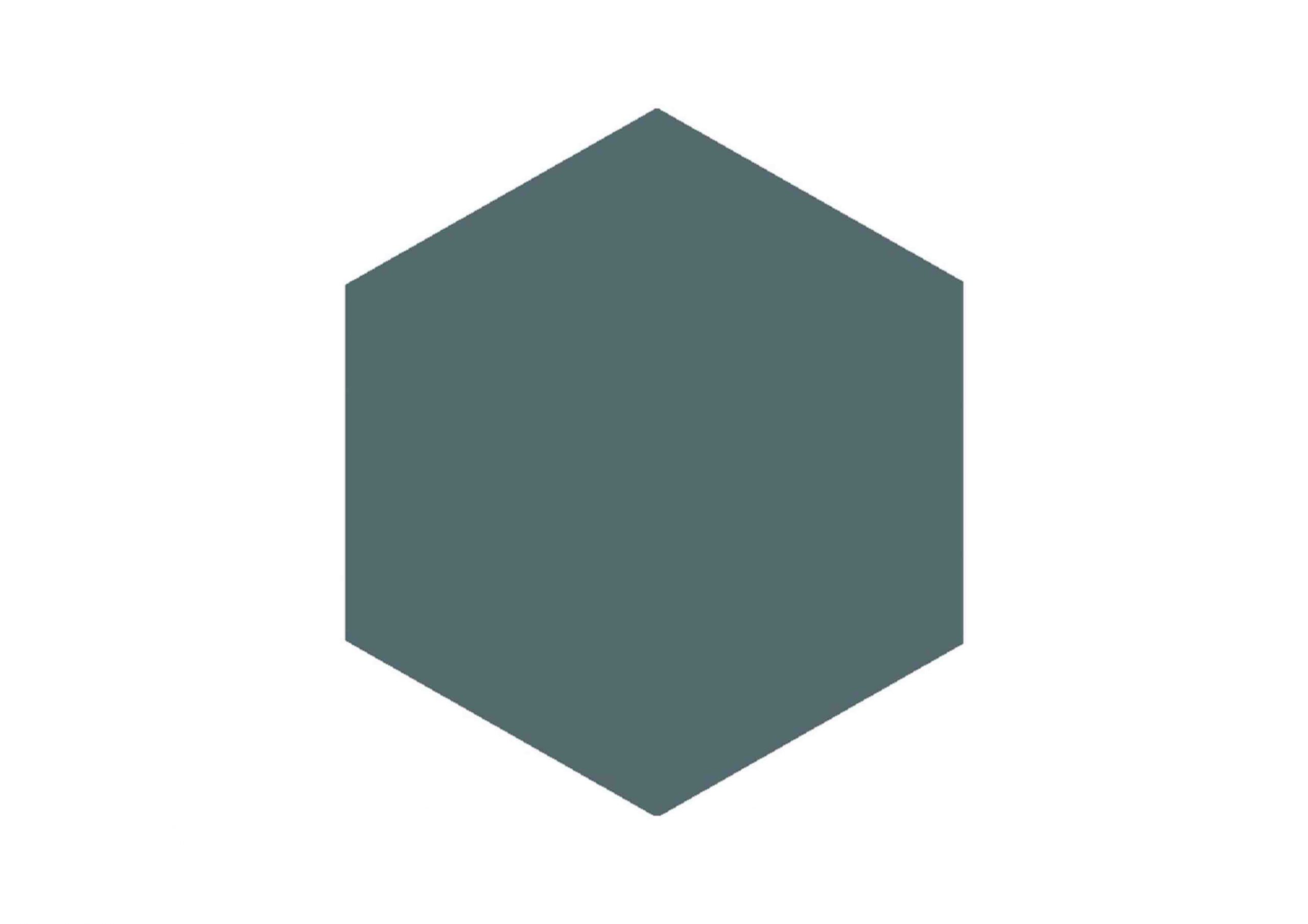 Roca Block Hexagon Verde piastrella esagonale opaca