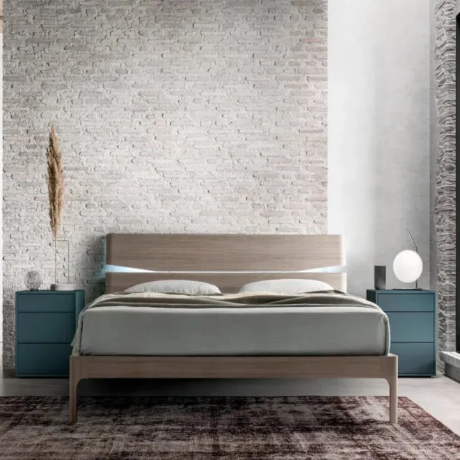 Viva Made Grecale Letto Matrimoniale 160x190 Rovere