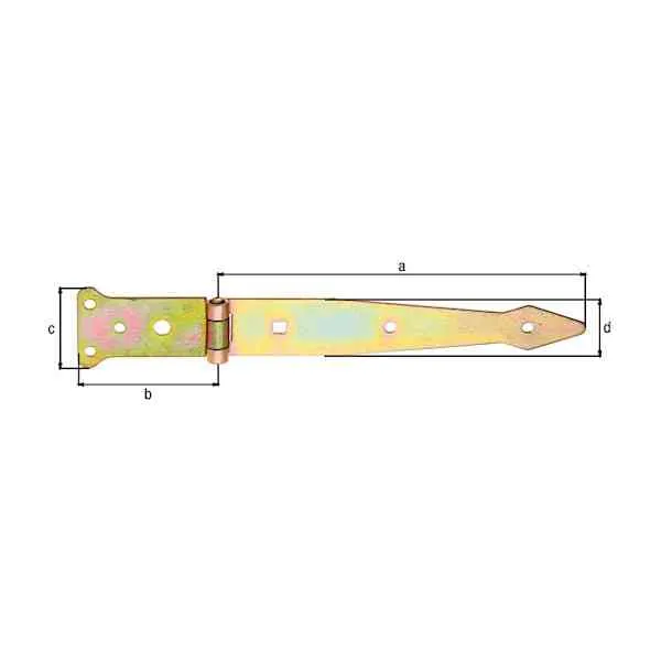GAH Alberts cerniera a bandella 202x35 mm zincata
