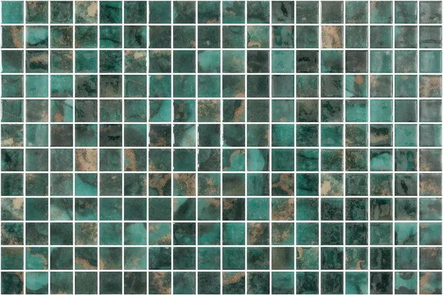 SQ Mosaic Identity Kintsugi mosaico 25x25 verde oro