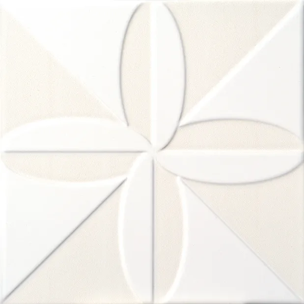 Recer Triplex Fronteira White 13x13 campione gres bianco