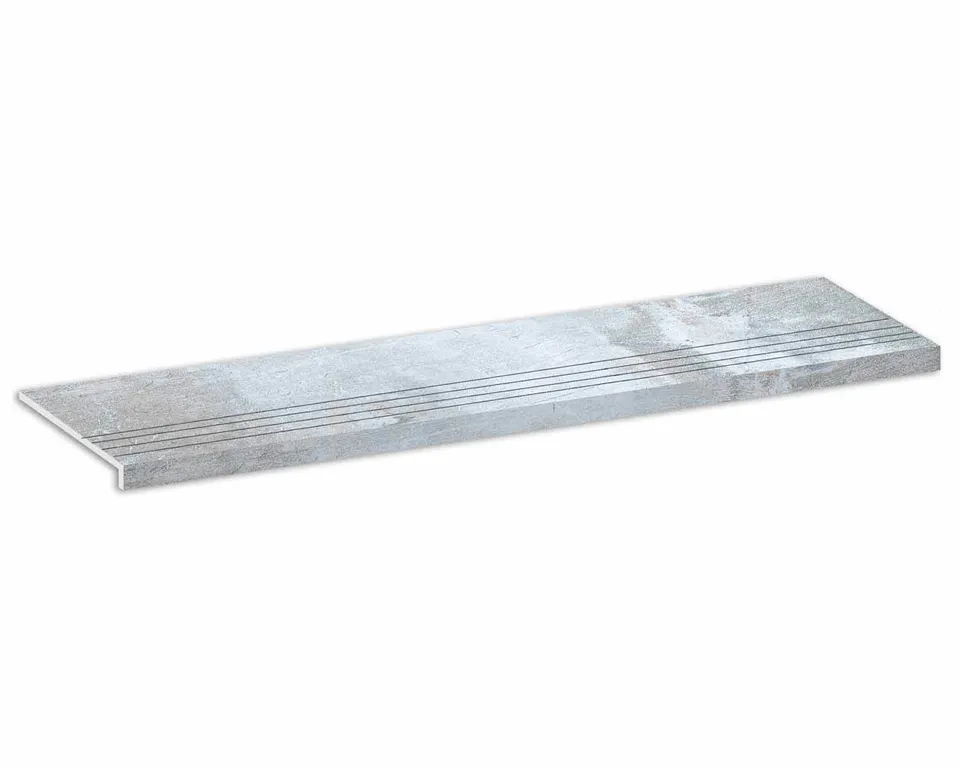 Roca Tiles Traveller Gris gradino gres effetto pietra