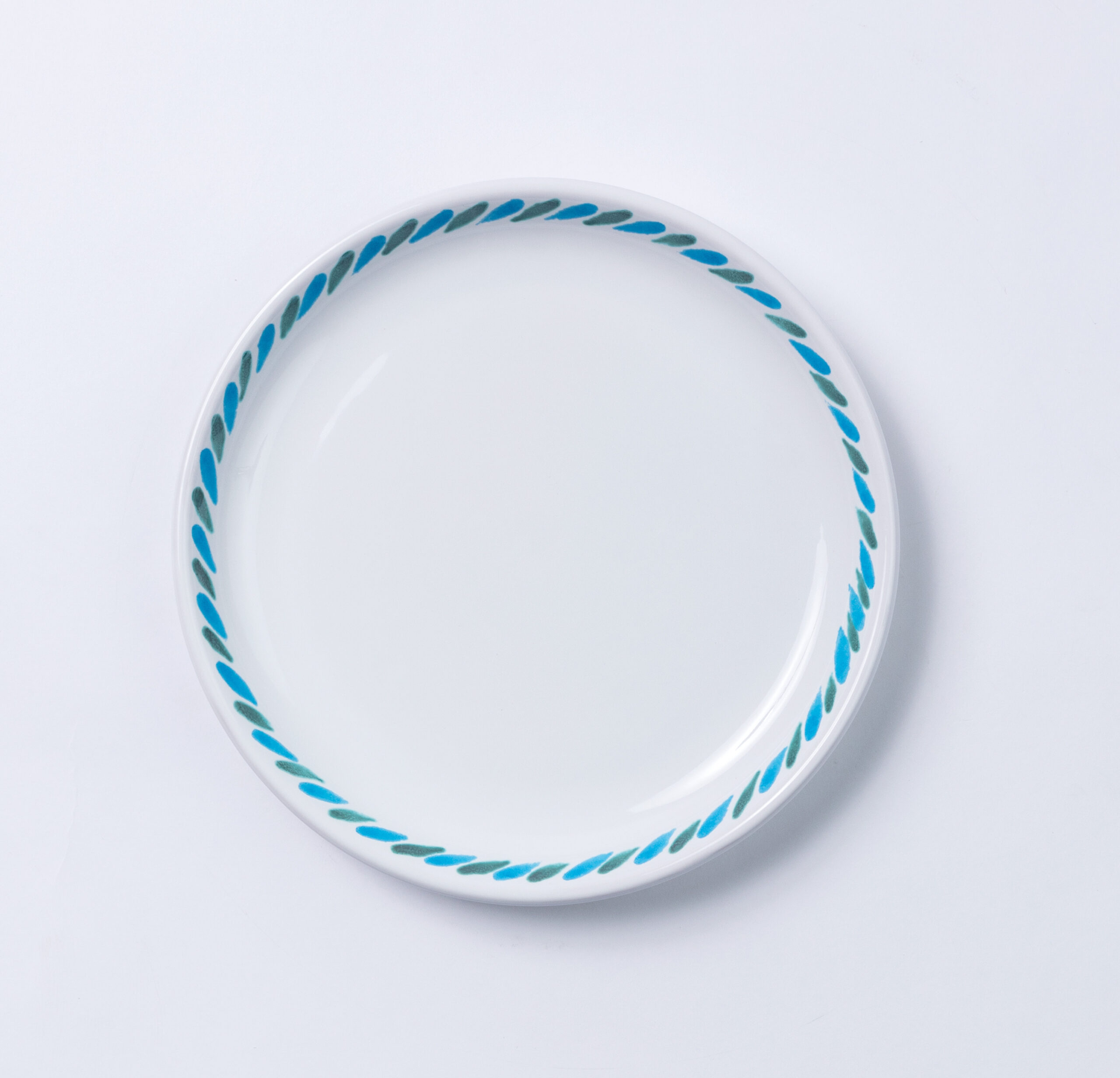 Cerasarda Arte della Tavola Pavoncelle piatto fondo turchese 22,5cm