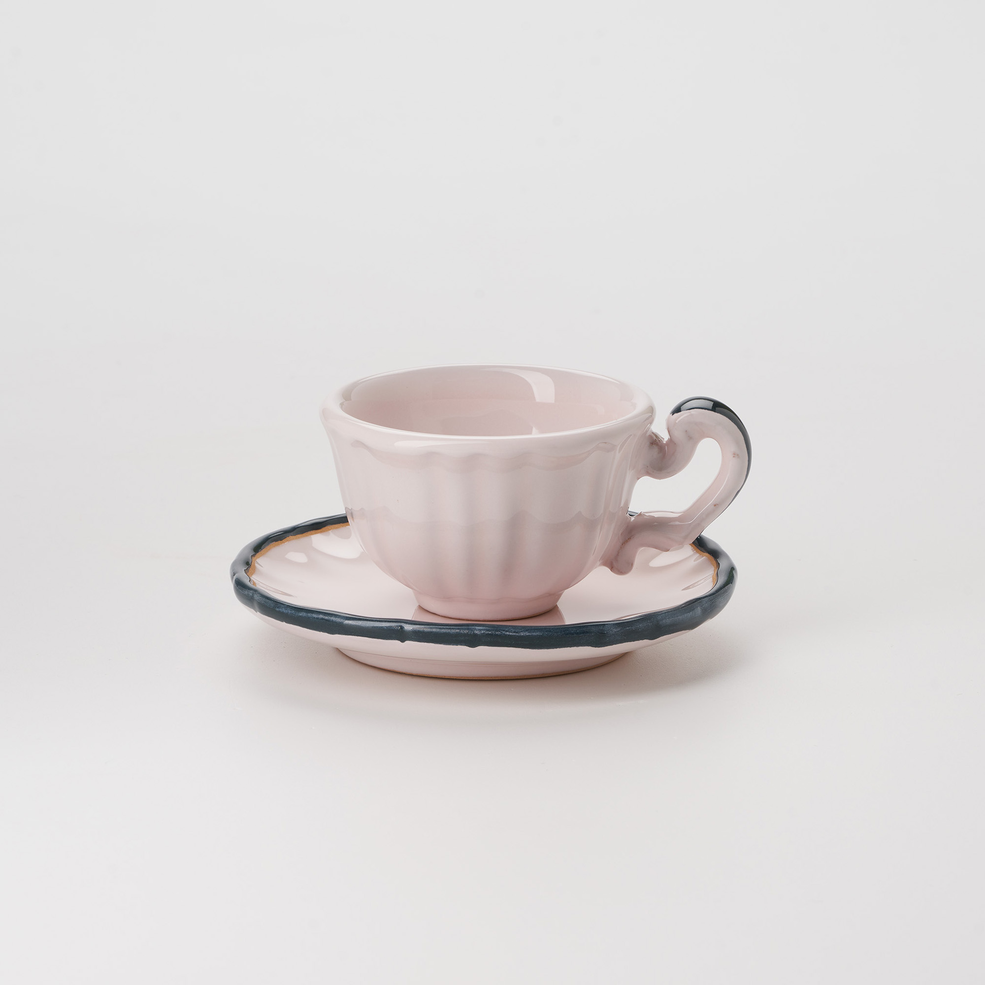 Cerasarda Arte della Tavola Set caffè Monogram Rosa Poudrè 6 pezzi