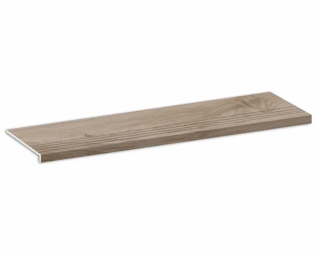 Roca Peldaño Taupe gradino gres tortora effetto legno