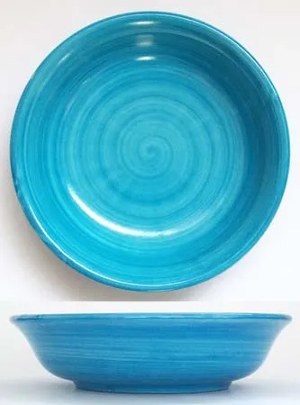 Ceramica Pinto Pennellato VP12563 piatto fondo turchese fatto a mano