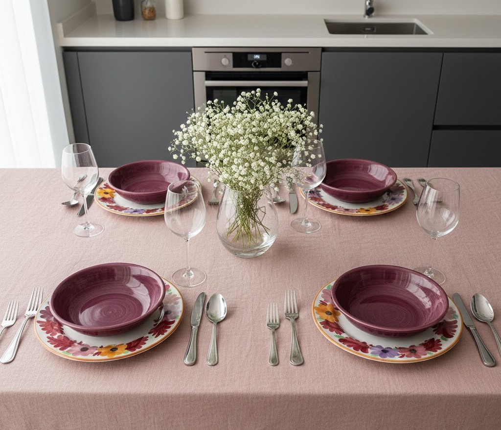 Ceramica Pinto Frutta VP17027 piatto fondo color vinaccia