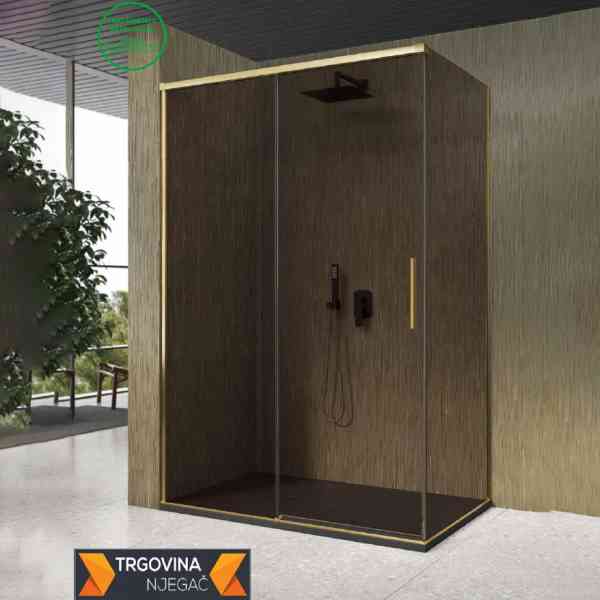 Lacus Ischia 3 LSA3 porta doccia 120 cm oro vetro bronzo