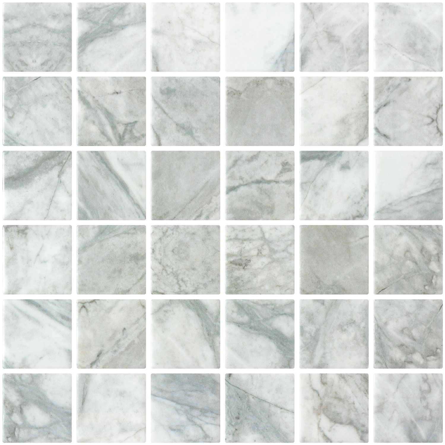 SQ Mosaic Lithos Fifty Alpha-A mosaico marmo grigio antiscivolo