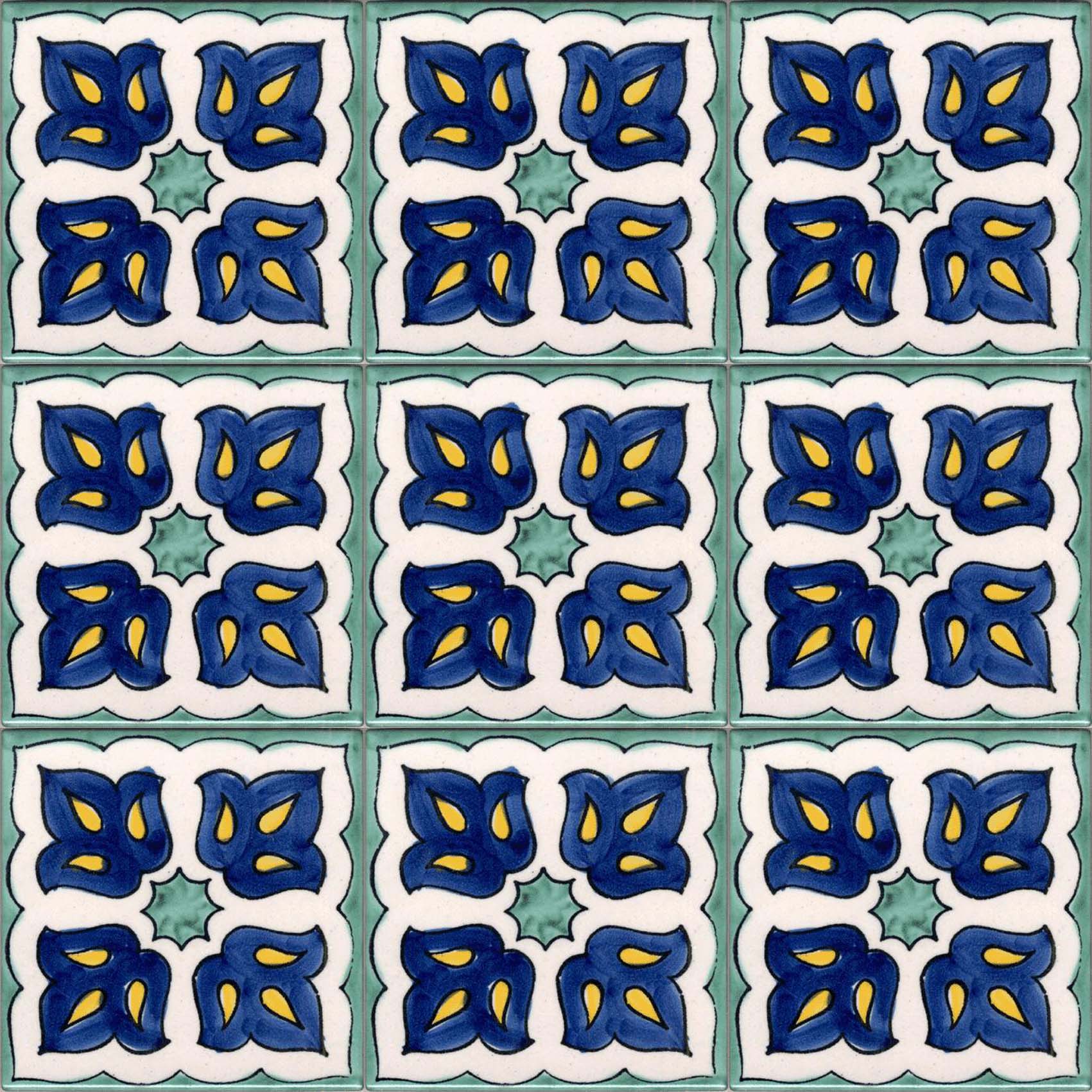 Ceramica Pinto Barocco Vietri VP14807 piastrella maiolica a mano