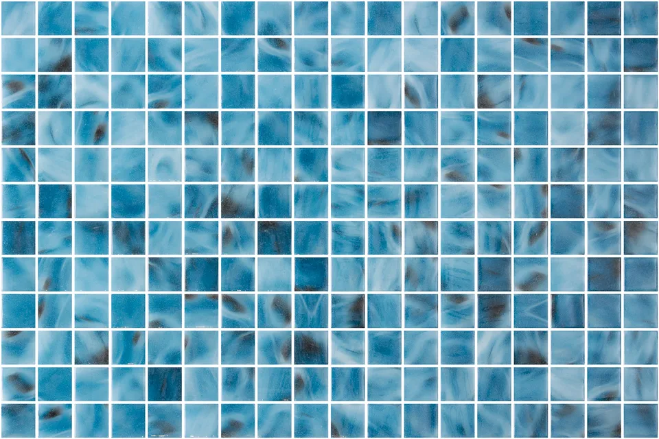SQ Mosaic Identity Papuan mosaico blu lucido