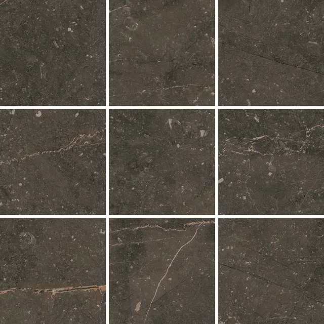 Recer Bluenza Ebony Black M10x10 piastrella nero naturale