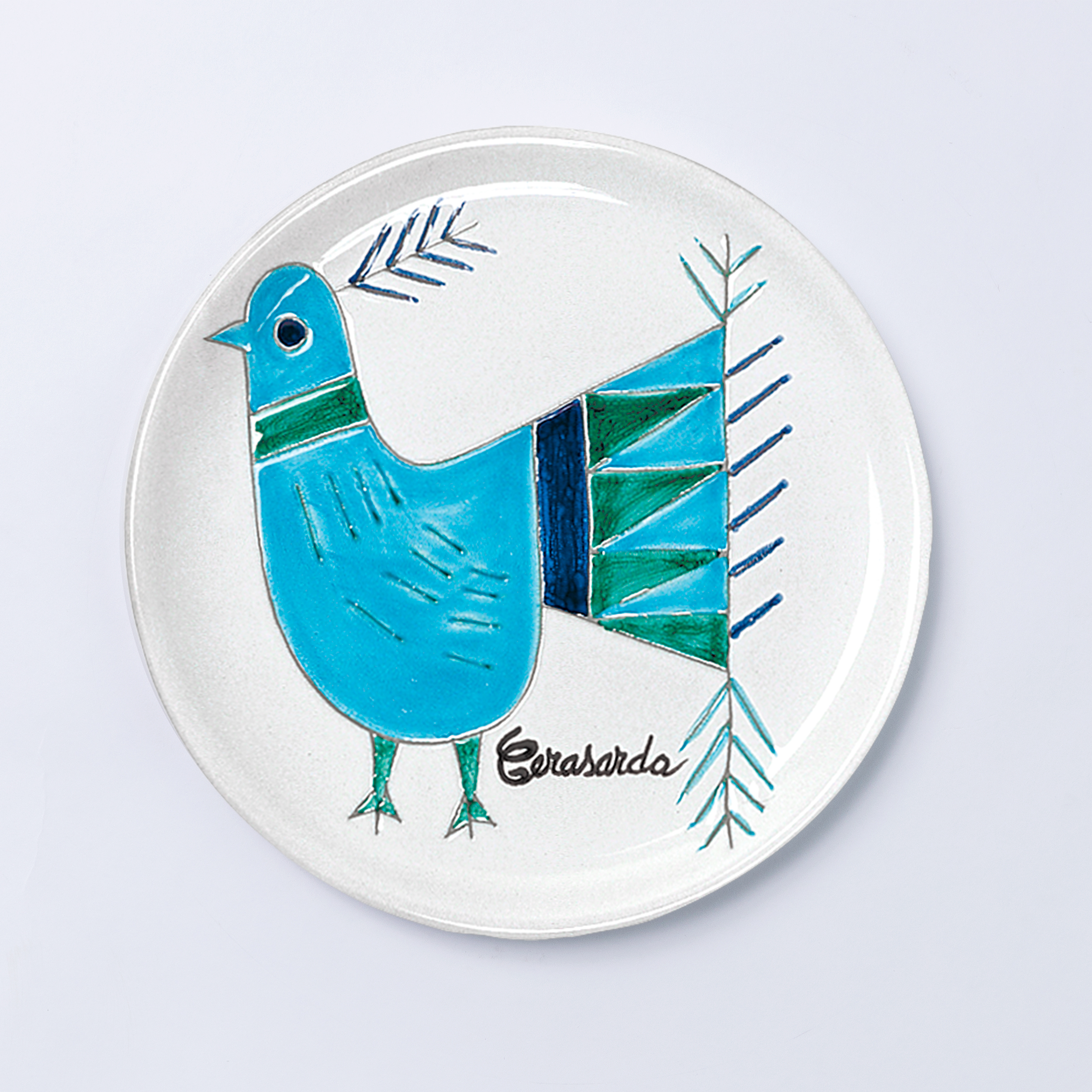 Cerasarda Arte Tavola Pavoncella 6 piatto segnaposto 30 cm