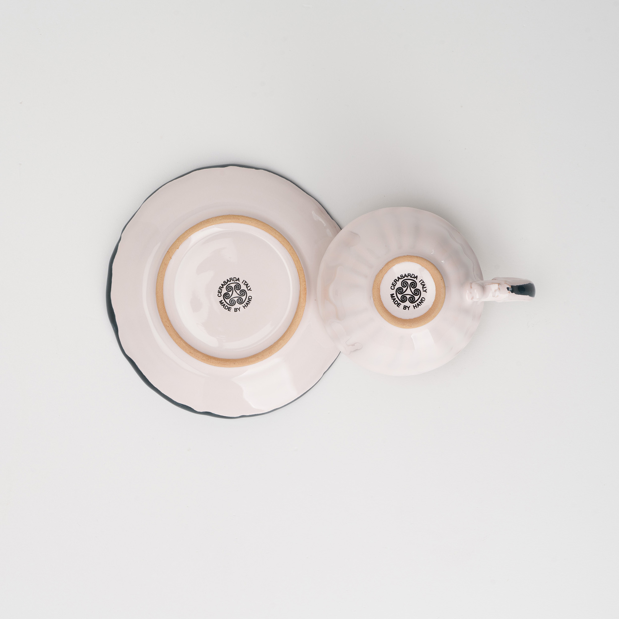 Cerasarda Arte della Tavola Set caffè Monogram Rosa Poudrè 6 pezzi
